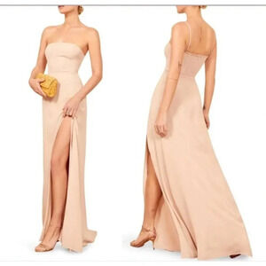 Reformation Ingrid Dress Tan/ Nude Size 10
